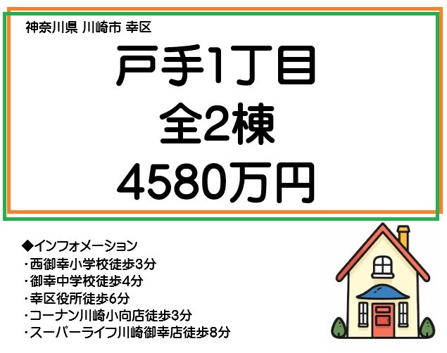 幸区戸手1丁目　全2棟・新築戸建