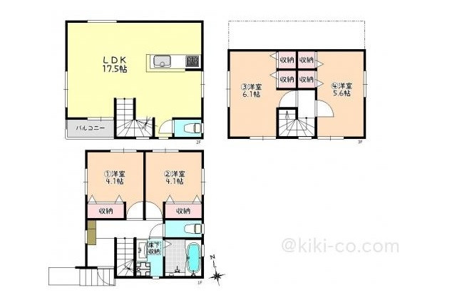 4LDK間取り図